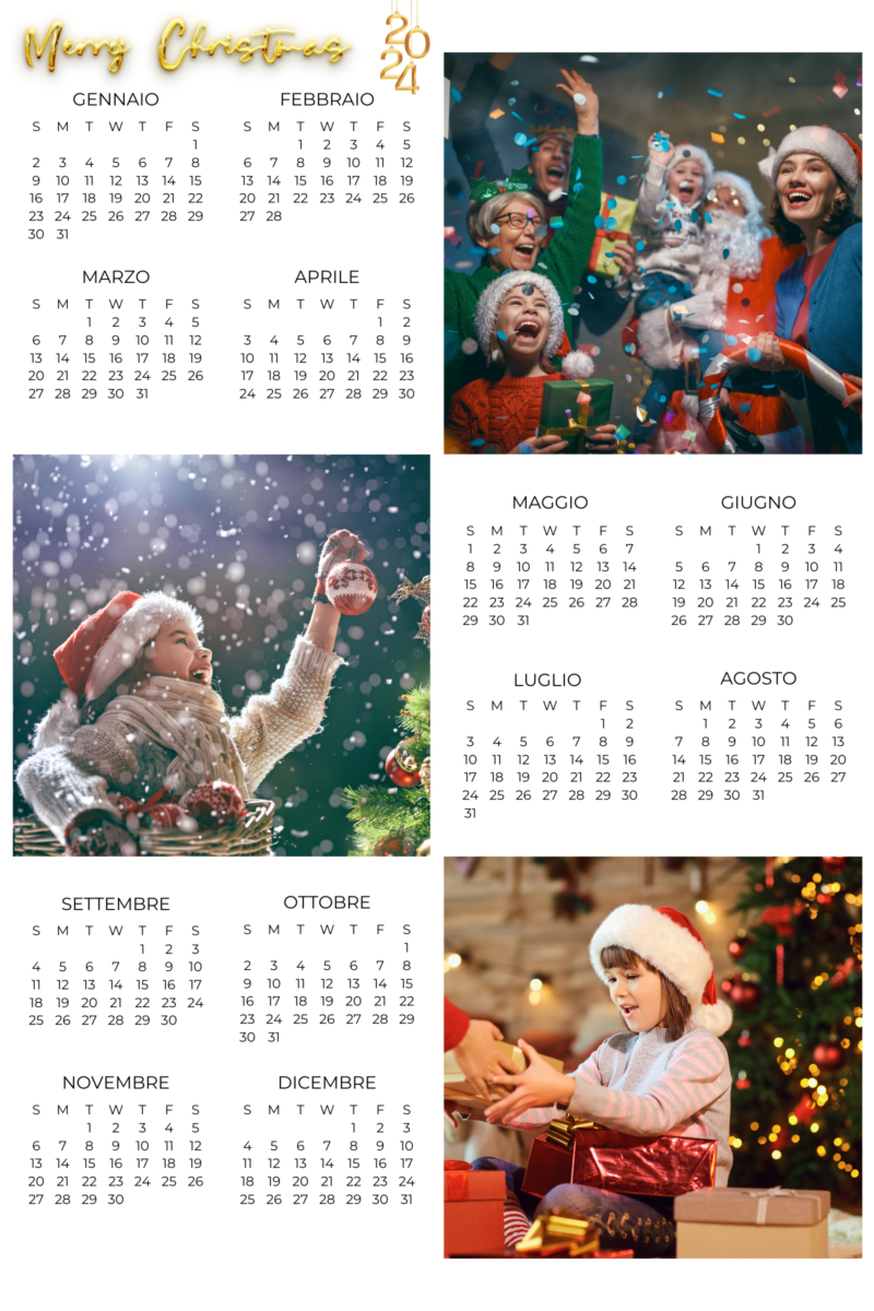 Calendario Natalizio per bambini 1 pagina