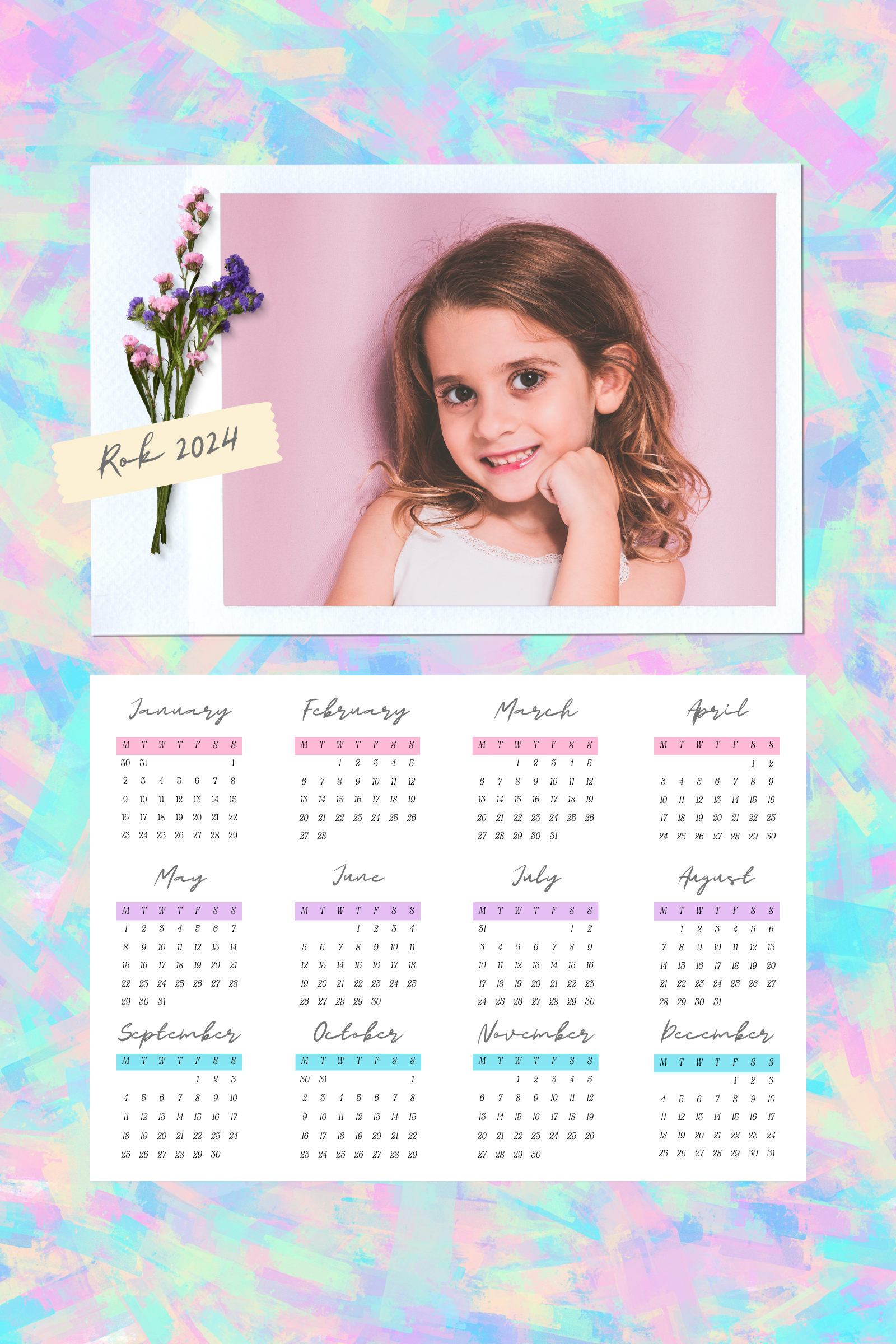 Calendario bimbi personalizzato per lei Calendario bimbi personalizzato per lei