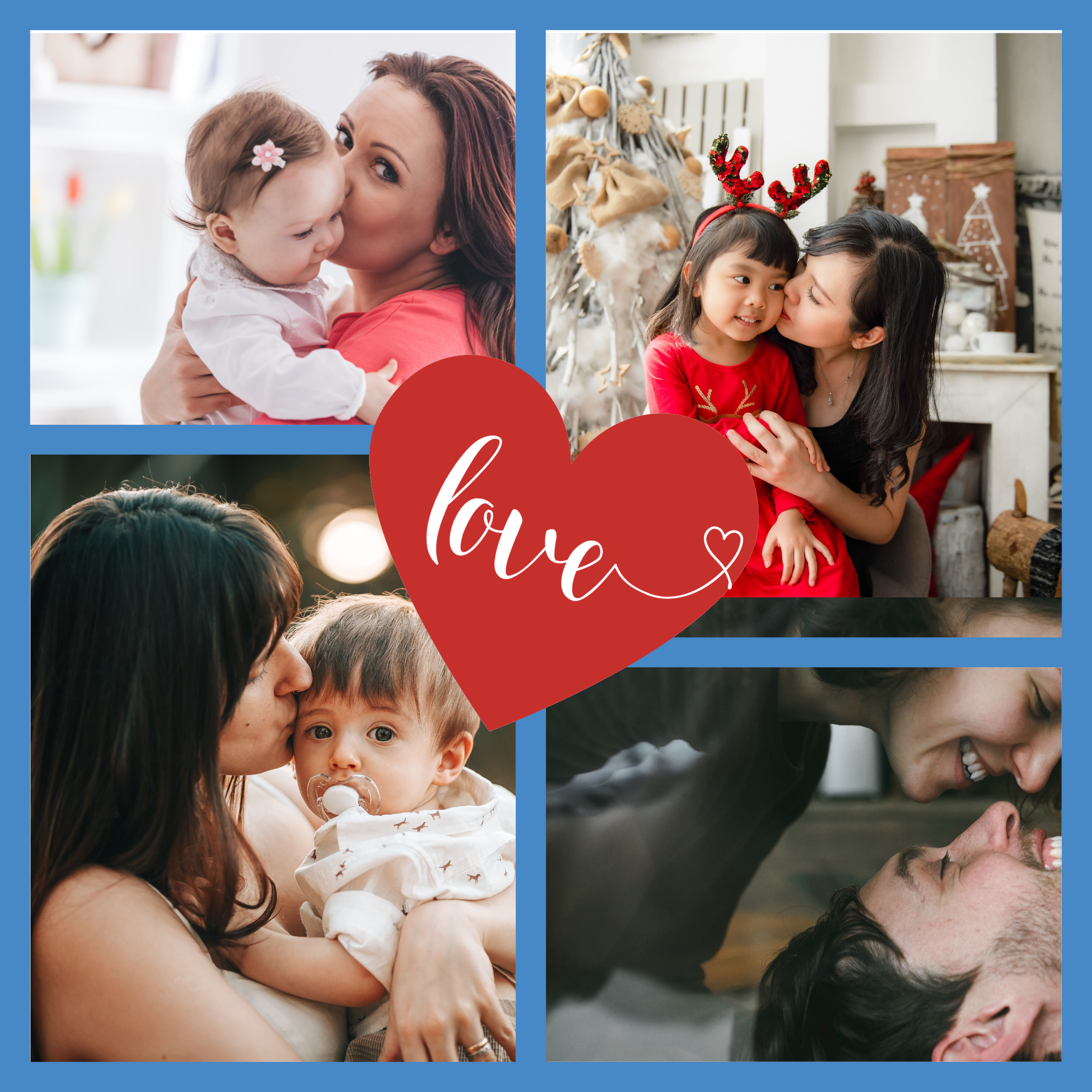 Poster Collage foto online cuore love Poster Collage foto online cuore love